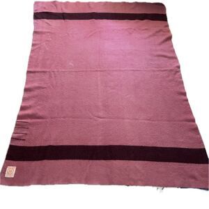 Hudson's Bay 4 Point Blanket Wild Cranberry 50s England Vtg Collector Pink Mauve